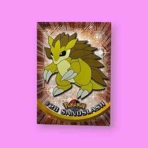 Pokemon 1999 TOPPS Sandslash #28 Blue Logo TV Animation Edition Card